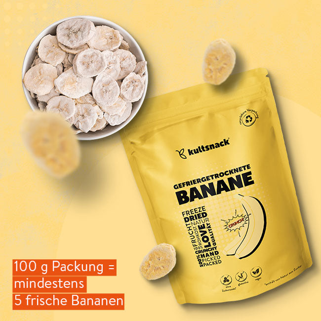 Gefriergetrocknete-Banane