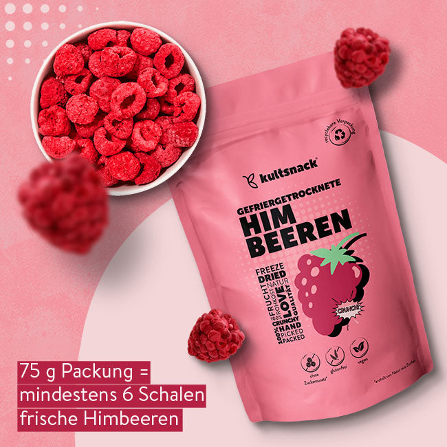 Gefriergetrocknete-Himbeeren