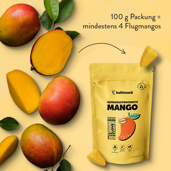 Gefriergetrocknete-und-frische-Mango